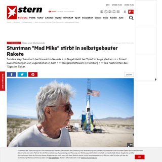 News von heute- Stuntman -Mad Mike- stirbt in selbstgebauter Rakete - STERN.de