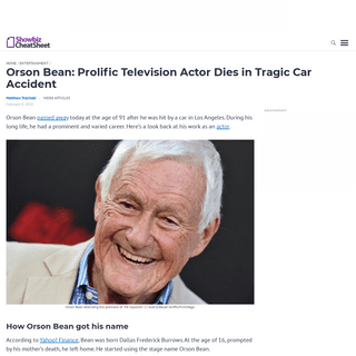 A complete backup of www.cheatsheet.com/entertainment/orson-beanprolific-television-actor-dies-in-tragic-car-accident.html/