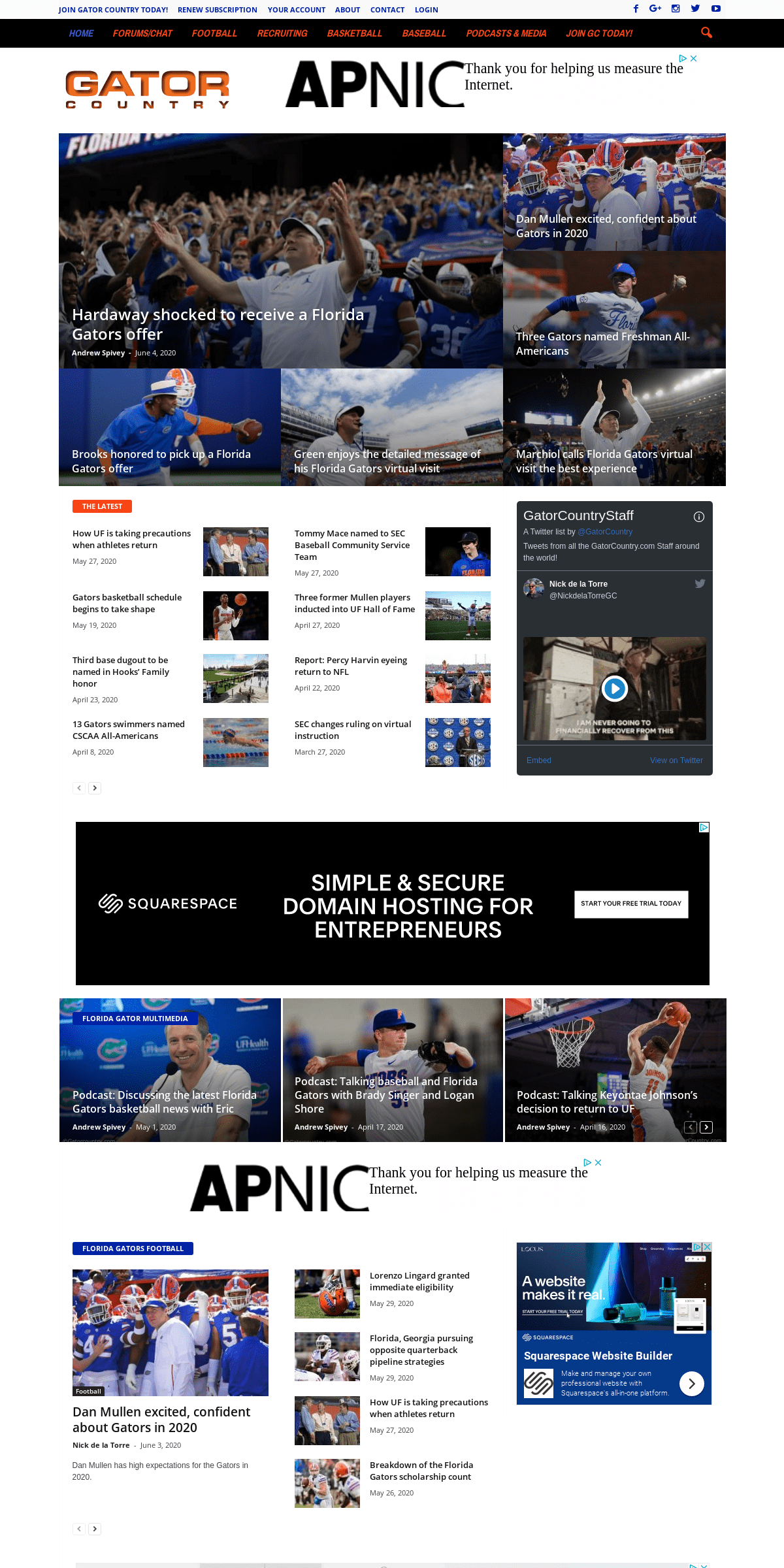 A complete backup of gatorcountry.com
