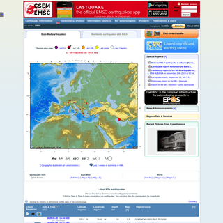 Earthquakes - Earthquake today - Latest Earthquakes in the World - EMSC