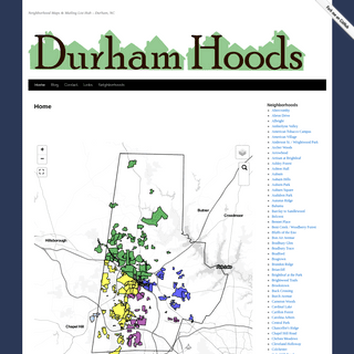 Durham Hoods - Neighborhood Maps & Mailing List Hub â€“ Durham, NC