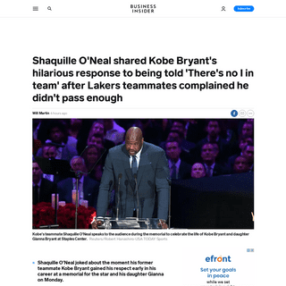 A complete backup of www.businessinsider.com/kobe-bryant-memorial-shaquille-oneal-jokes-no-i-in-team-2020-2