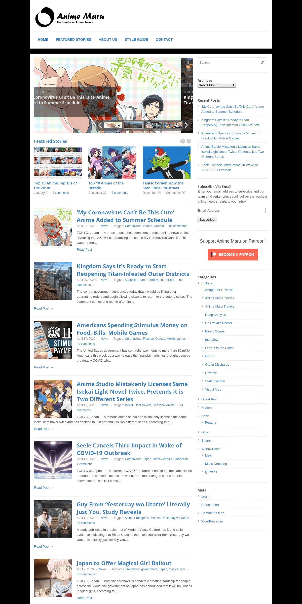 A complete backup of animemaru.com