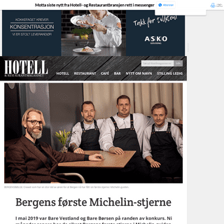 A complete backup of www.hotellmagasinet.no/artikler/bergens-forste-michelin-stjerne/485446