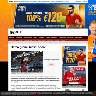 A complete backup of www.goal.pl/398163-barca-gromi-messi-show.html
