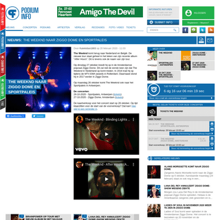 The Weeknd naar Ziggo Dome en Sportpaleis - Nieuws op Podiuminfo