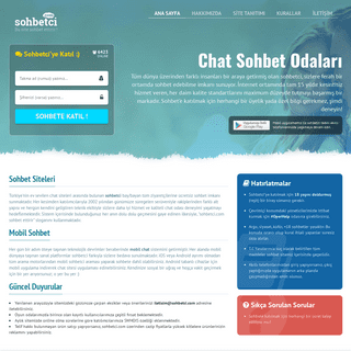 Sohbetci.com - Chat Sohbet OdalarÄ± Mobil Sohbet Siteleri