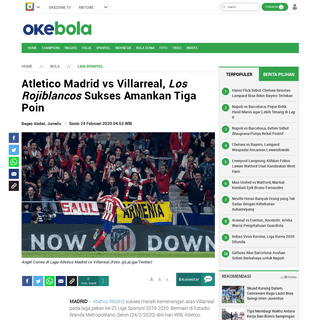 Atletico Madrid vs Villarreal, Los Rojiblancos Sukses Amankan Tiga Poin - Okezone Bola