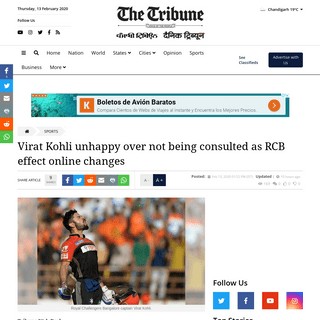 A complete backup of www.tribuneindia.com/news/virat-kohli-unhappy-over-not-being-consulted-as-rcb-effect-online-changes-41202
