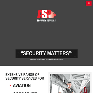 A.S.P. Security Services â€“ Security Matters. (TM)