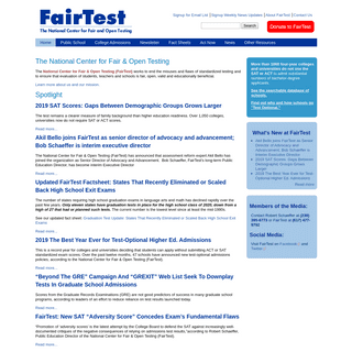 A complete backup of fairtest.org