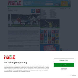 A complete backup of www.football-italia.net/SerieA/match/142597