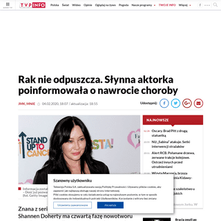 A complete backup of www.tvp.info/46499033/rak-nie-odpuszcza-slynna-aktorka-poinformowala-o-nawrocie-choroby