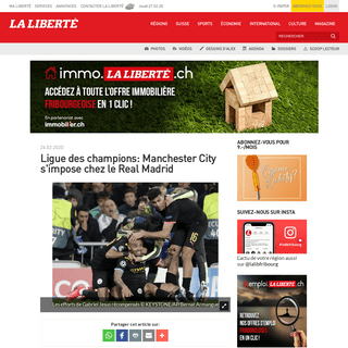A complete backup of www.laliberte.ch/news-agence/detail/ligue-des-champions-manchester-city-s-impose-chez-le-real-madrid/555501