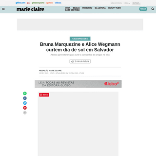 A complete backup of revistamarieclaire.globo.com/Celebridades/noticia/2020/02/bruna-marquezine-e-alice-wegmann-curtem-dia-de-so
