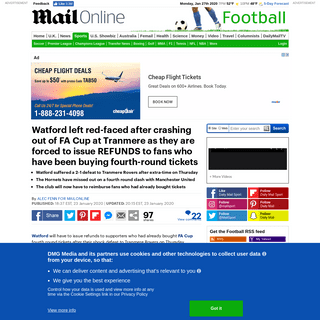 A complete backup of www.dailymail.co.uk/sport/football/article-7922859/Watford-forced-issue-REFUNDS-fans-shock-FA-Cup-exit.html