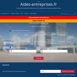 A complete backup of aides-entreprises.fr