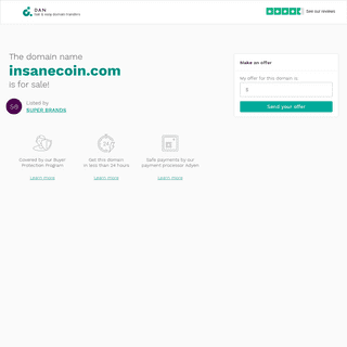 The domain name insanecoin.com is for sale