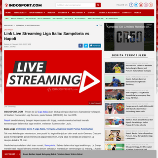 A complete backup of www.indosport.com/sepakbola/20200204/link-live-streaming-liga-italia-sampdoria-vs-napoli
