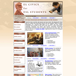 Civics Lessons and EL Civics for ESL Students