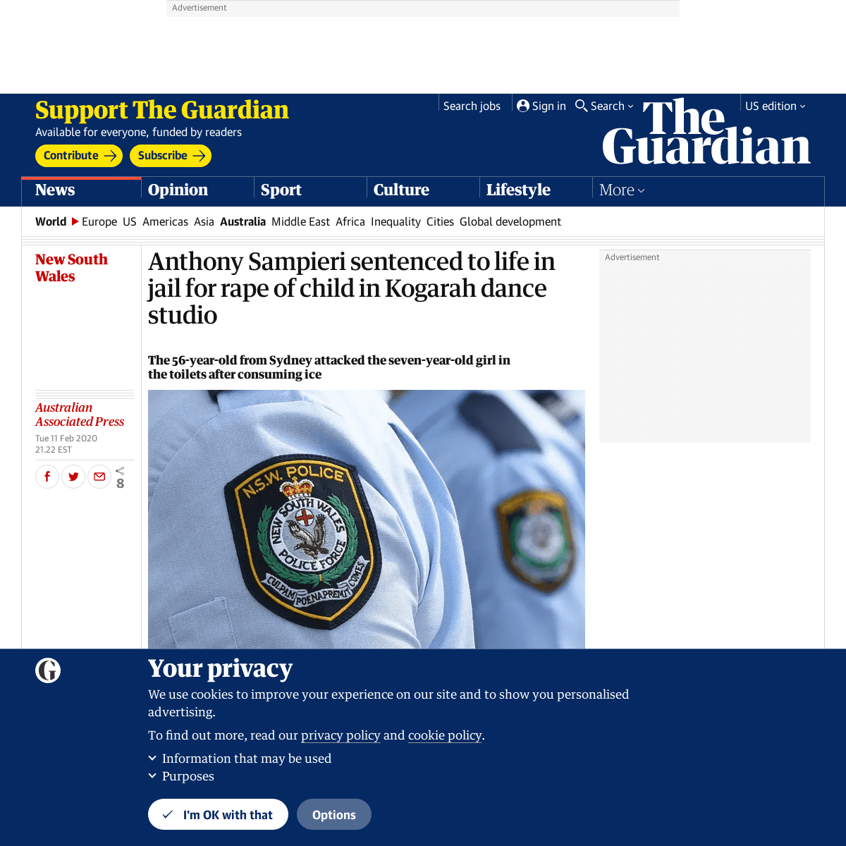 A complete backup of www.theguardian.com/australia-news/2020/feb/12/anthony-sampieri-sentenced-to-life-in-jail-for-of-child-in-k