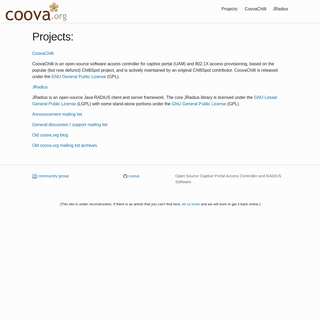 A complete backup of coova.org