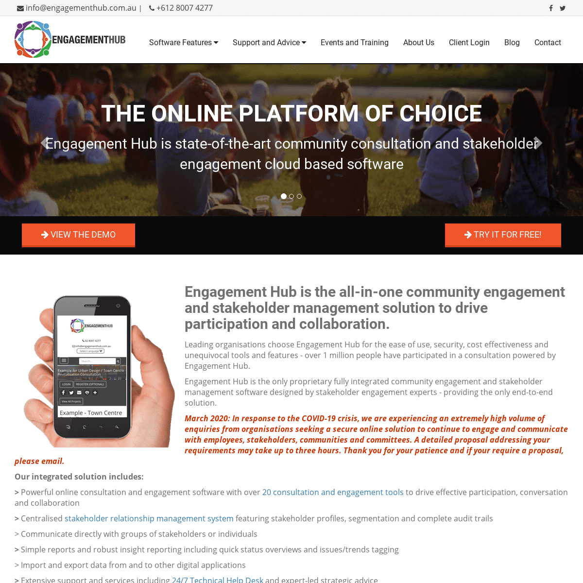A complete backup of engagementhub.com.au
