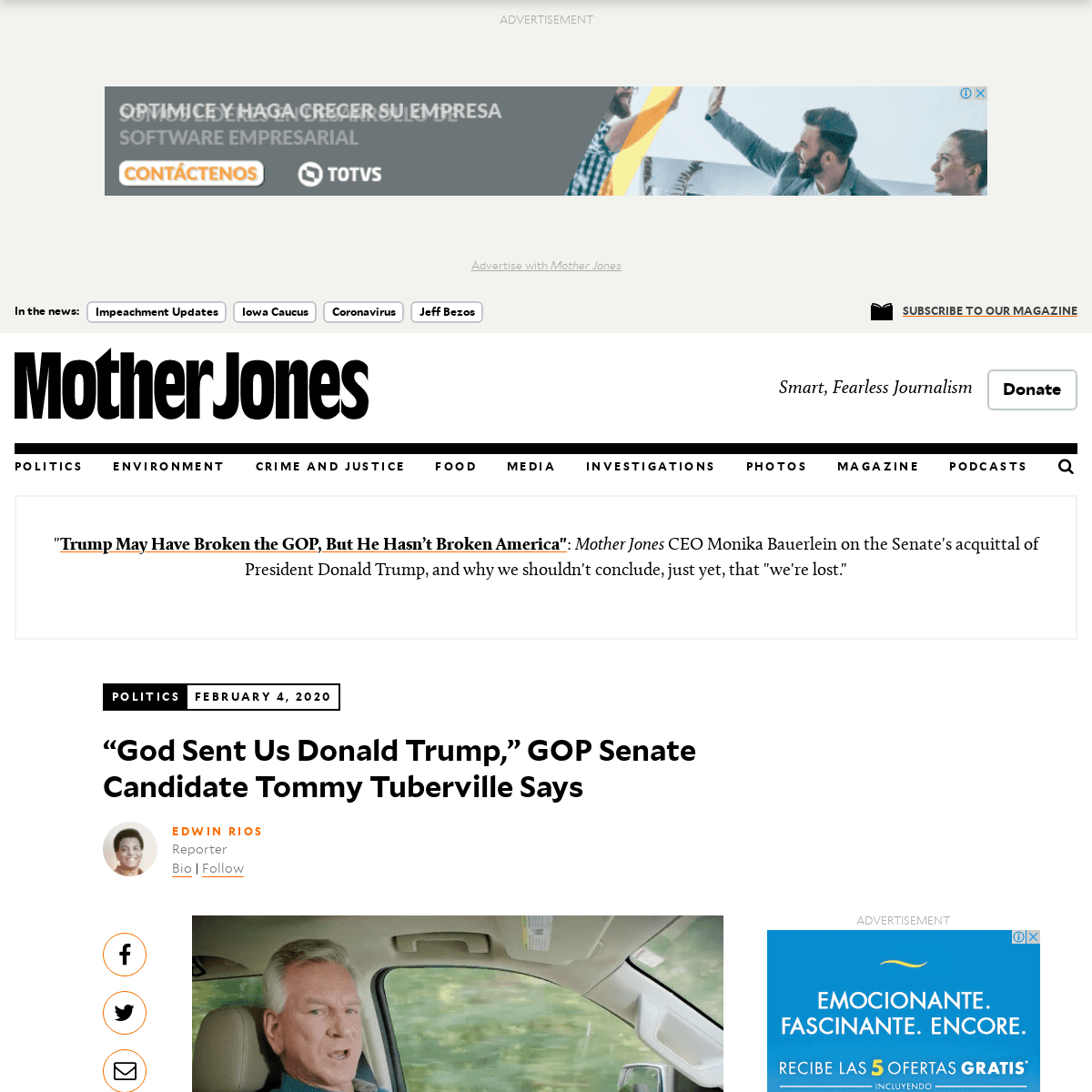 A complete backup of www.motherjones.com/2020-elections/2020/02/god-sent-us-donald-trump-republican-senate-candidate-says/