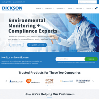 Environmental Monitoring Solutions - Compliance Experts - Dickson