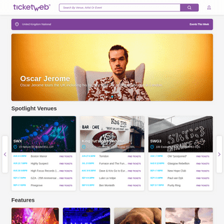 TicketWeb - Independent music, clubs, comedy, theater, festivals
