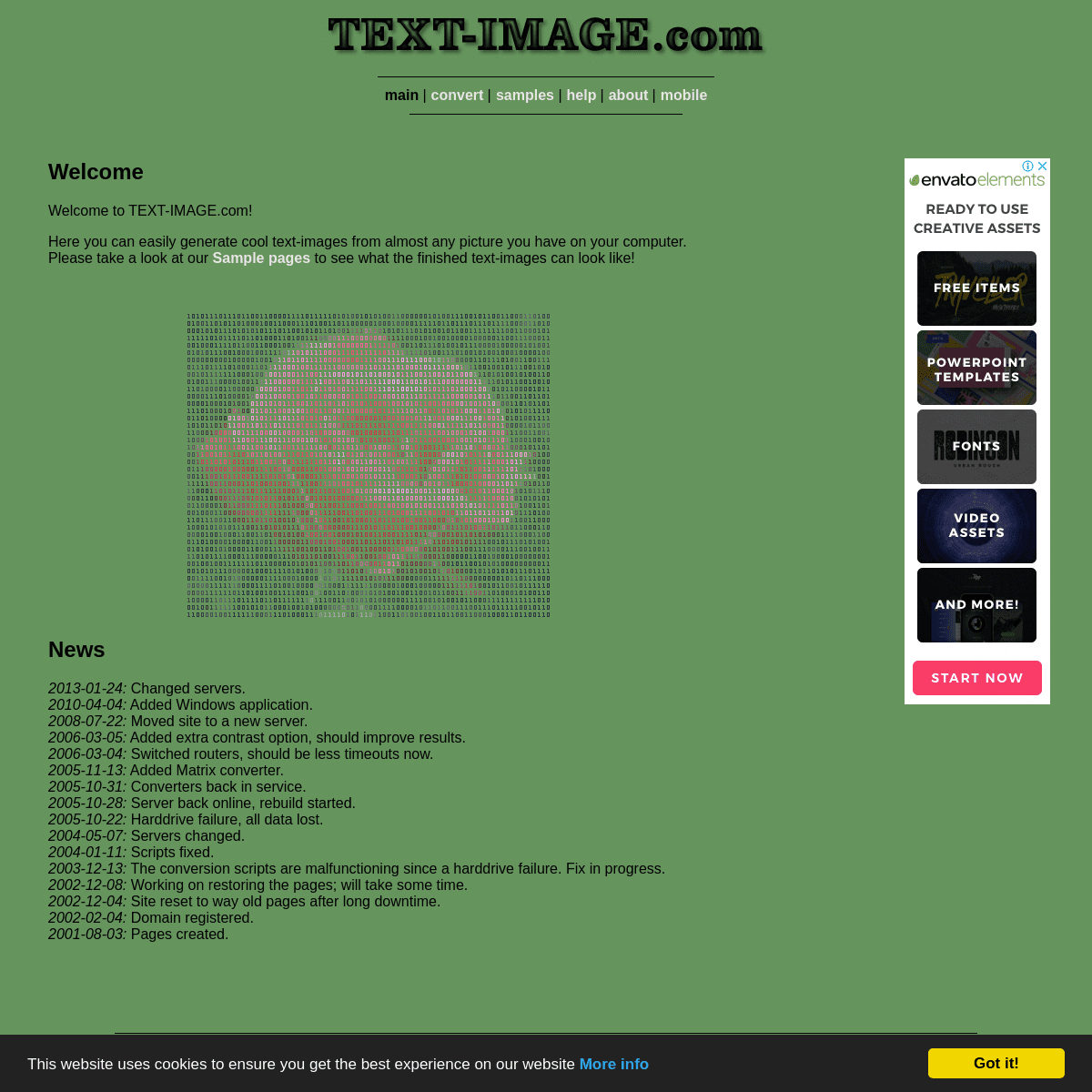 A complete backup of text-image.com