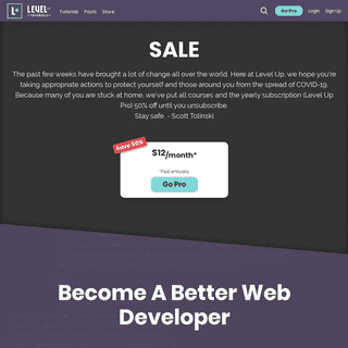 Level Up Tutorials - Web Development & Design Tutorials