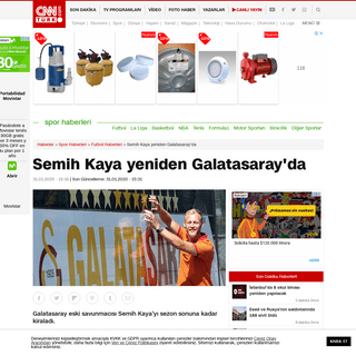 Semih Kaya yeniden Galatasaray'da - Son Dakika Spor Haberleri