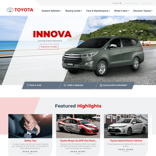 Toyota Philippines Official Website