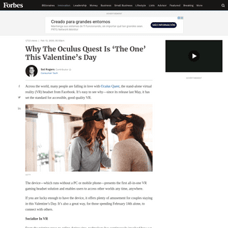 A complete backup of www.forbes.com/sites/solrogers/2020/02/13/why-the-oculus-quest-is-the-one-this-valentines-day/