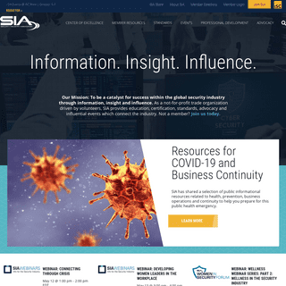Security Industry Association - Information. Insight. Influence.