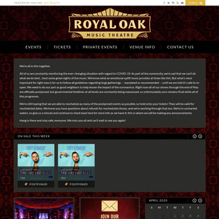 A complete backup of royaloakmusictheatre.com