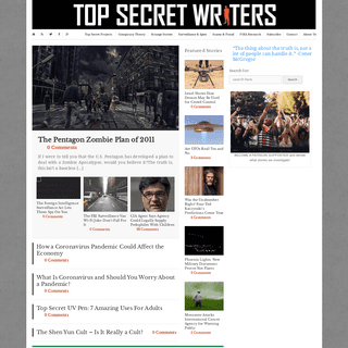 Top Secret Writers - Conspiracy Theory, Strange Stories and Truth