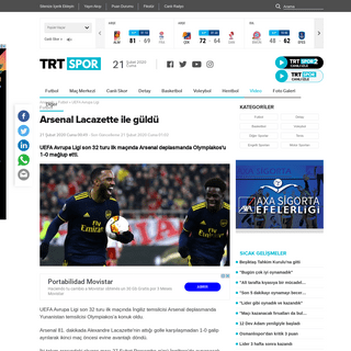 A complete backup of www.trtspor.com.tr/haber/futbol/uefa-avrupa-ligi/arsenal-lacazette-ile-guldu-203654.html