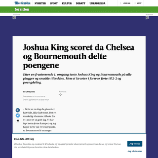 A complete backup of www.adressa.no/sport/2020/03/01/Joshua-King-scoret-da-Chelsea-og-Bournemouth-delte-poengene-21216175.ece