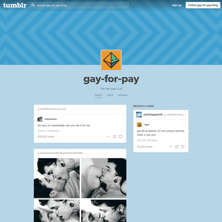 A complete backup of gay-for-pay-blog.tumblr.com