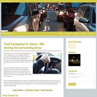 Taxi Company in Pasco, WA - On Time Taxi (509) 619-0109