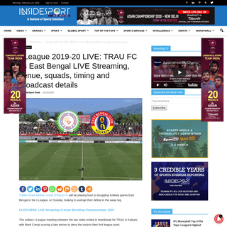A complete backup of www.insidesport.co/i-league-2019-20-live-trau-fc-vs-east-bengal-live-streaming-venue-squads-timing-and-broa