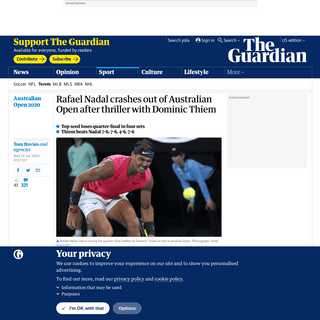A complete backup of www.theguardian.com/sport/2020/jan/29/rafael-nadal-crashes-out-australian-open-dominic-thiem-tennis