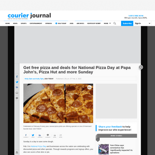 A complete backup of www.courier-journal.com/story/money/companies/2020/02/09/national-pizza-day-2020-free-pizza-deals-oscars-co