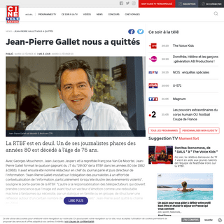 A complete backup of www.cinetelerevue.be/actus/jean-pierre-gallet-nous-quittes