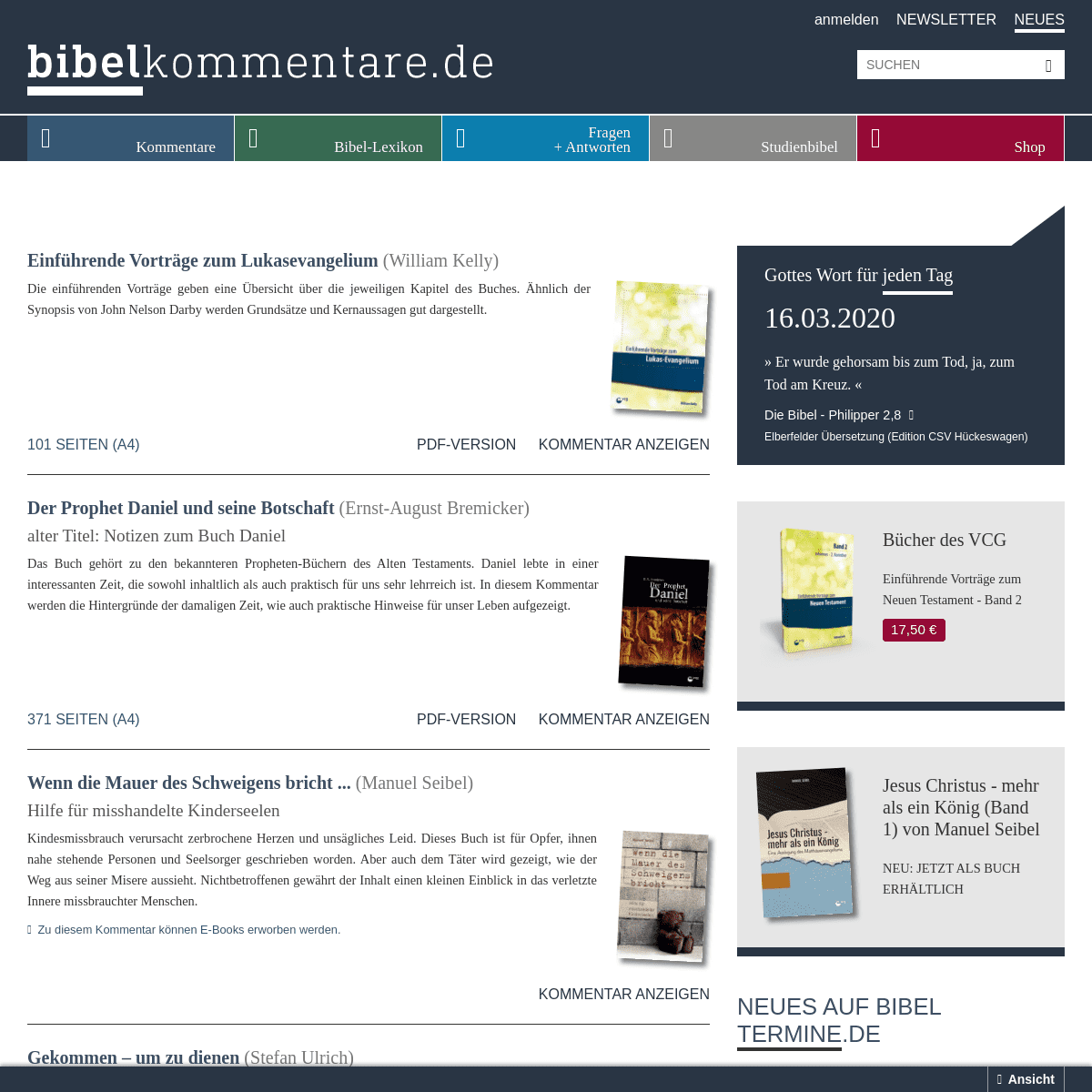 A complete backup of bibelkommentare.de