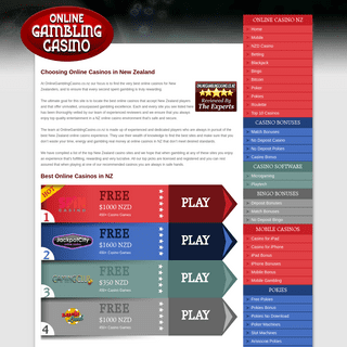 Online Casinos New Zealand - Best Online NZ Casino Games