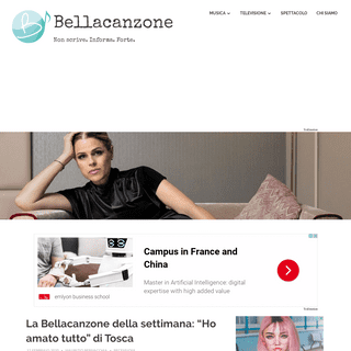 A complete backup of www.bellacanzone.it/musica/recensioni-musicali/la-bellacanzone-della-settimana-ho-amato-tutto-di-tosca-6302