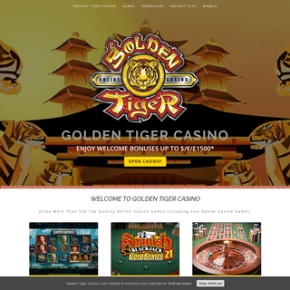 Golden Tiger Casino - $-â‚¬-Â£1500 Bonus - Golden Tiger Online Casino